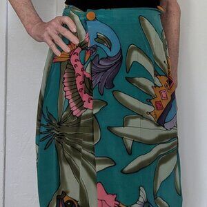Silkscapes beautiful hand painted wrap skirt